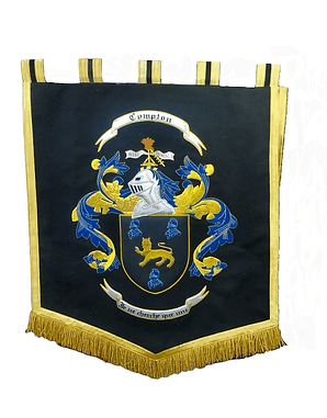 Embroidery family crest flag -  banner