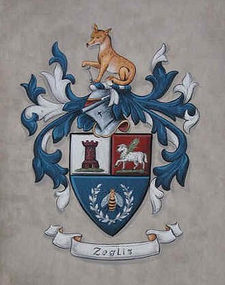 Zoglis custom Coat of Arms painting on canvas