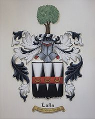 Latta -  family crest painting watercolor paper