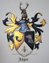 Coat of Arms Painting - Jaeger, Hunter