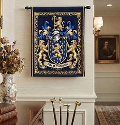 hallway-tapestry family coat of arms