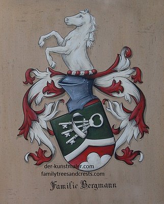 Hand painted Coat of Arms family crest paintings canvas - Unique Family ...