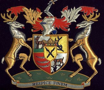 Embroidery family crest detail