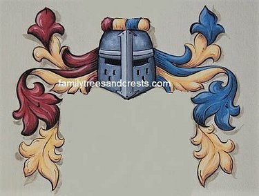 Family Crest Coat of Arms mantling 3