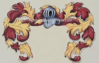 Family Crest Coat of Arms mantling 6