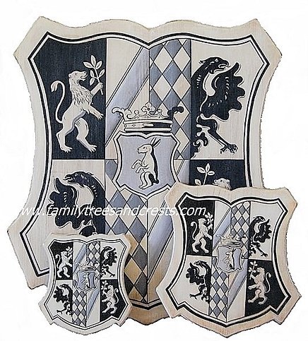 Family crest Coat of Arms wooden wall plaques