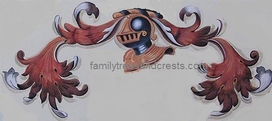 Family Crest Coat of Arms mantling 1